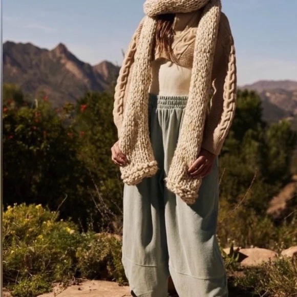 FP Wide leg pant pale green sz M - Picture 4 of 6